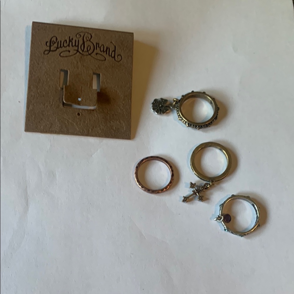 Lucky Brand Mixed Metal Ring Set